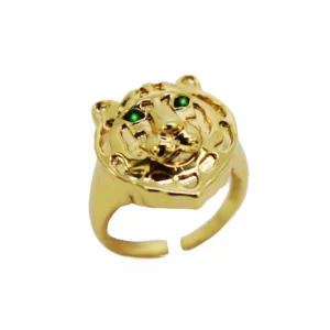 Anel Leona com aplicação de zircônia verde