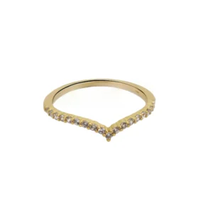 Anel Princesa cravejado com micro zircônias