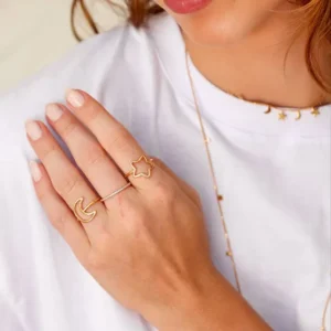 Anel aparador cravejado com micro zircônias Monique