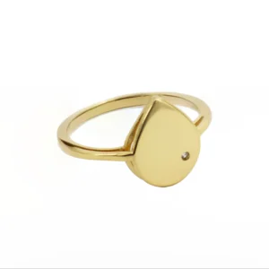 Anel gota 3D com aplicação de zircônia