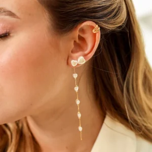 Trio de Corações Perolados Lia