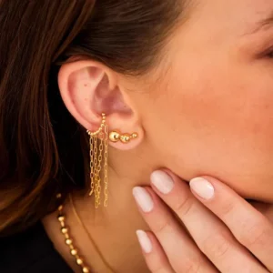 Piercing Fake com corrente Dalila