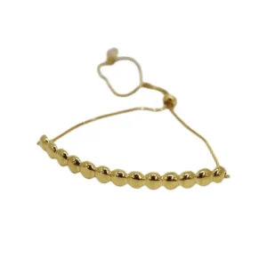 Pulseira de placa de bolinhas com ajuste Hellen